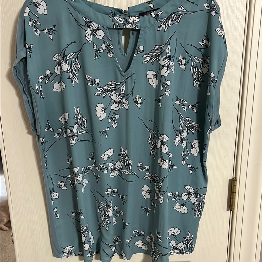Floral Teal Women's Top